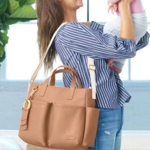 Skip Hop Tan Diaper Tote Bag
